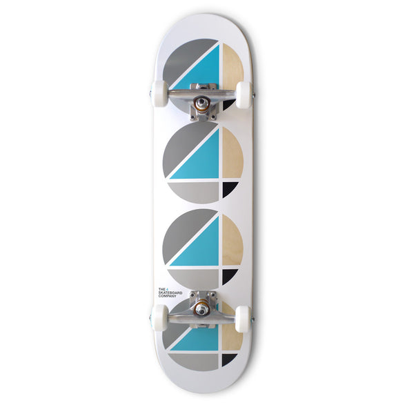 the 4 skateboard company complete board teal white